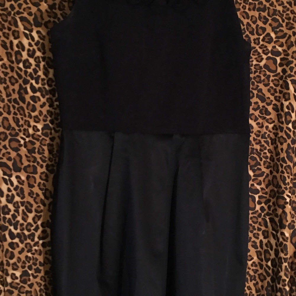 Taylor black dress with bubble petal collar